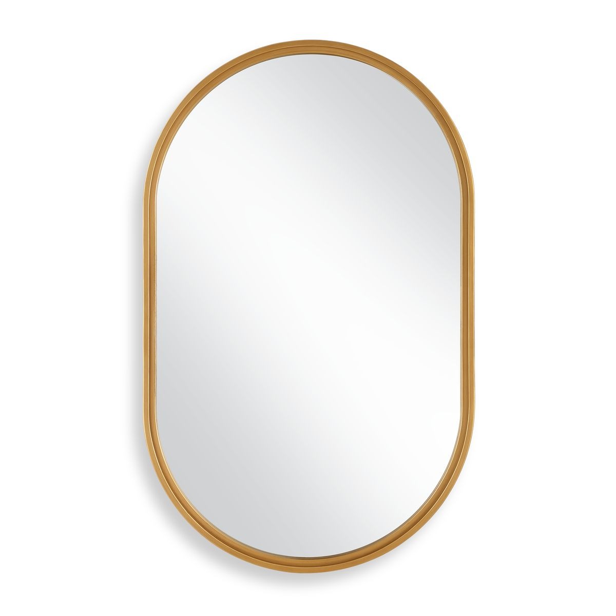 Keiichi Brushed Gold Pill Mirror