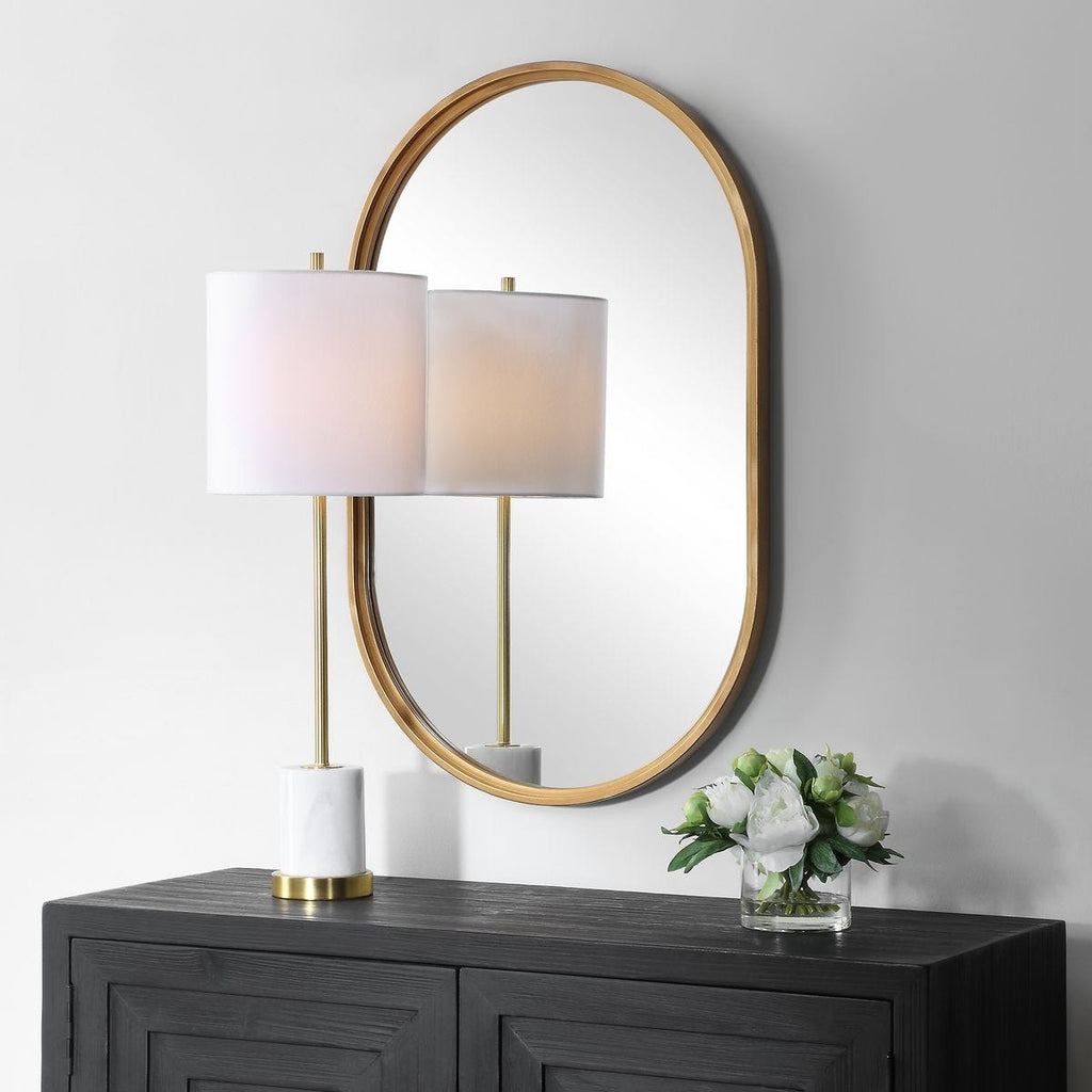 Keiichi Brushed Gold Pill Mirror, view 3
