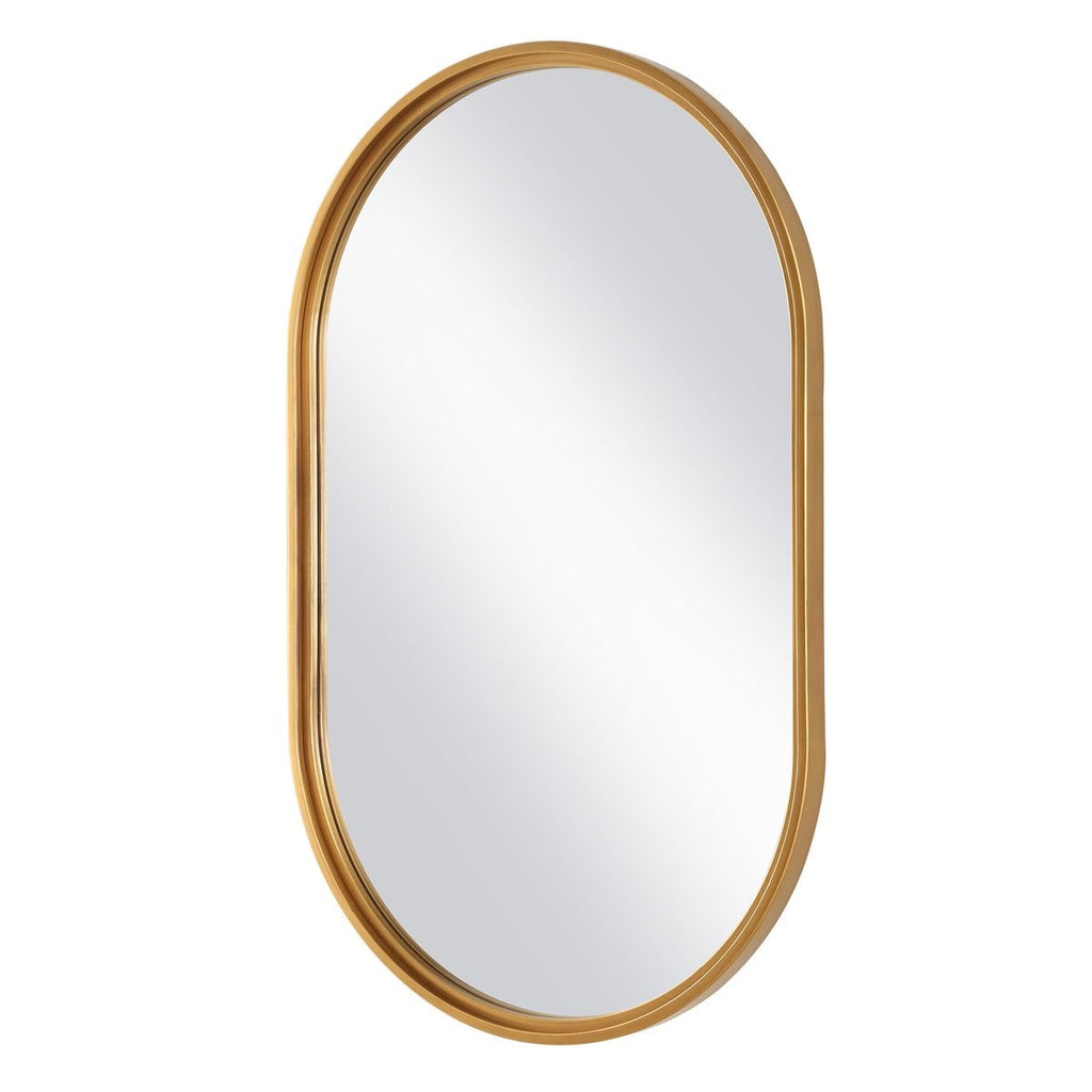 Keiichi Brushed Gold Pill Mirror, view 4