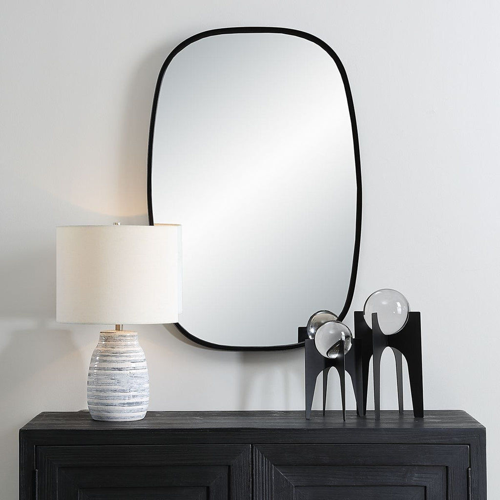 Keiichi Jackson Oval Mirror in Black, view 4