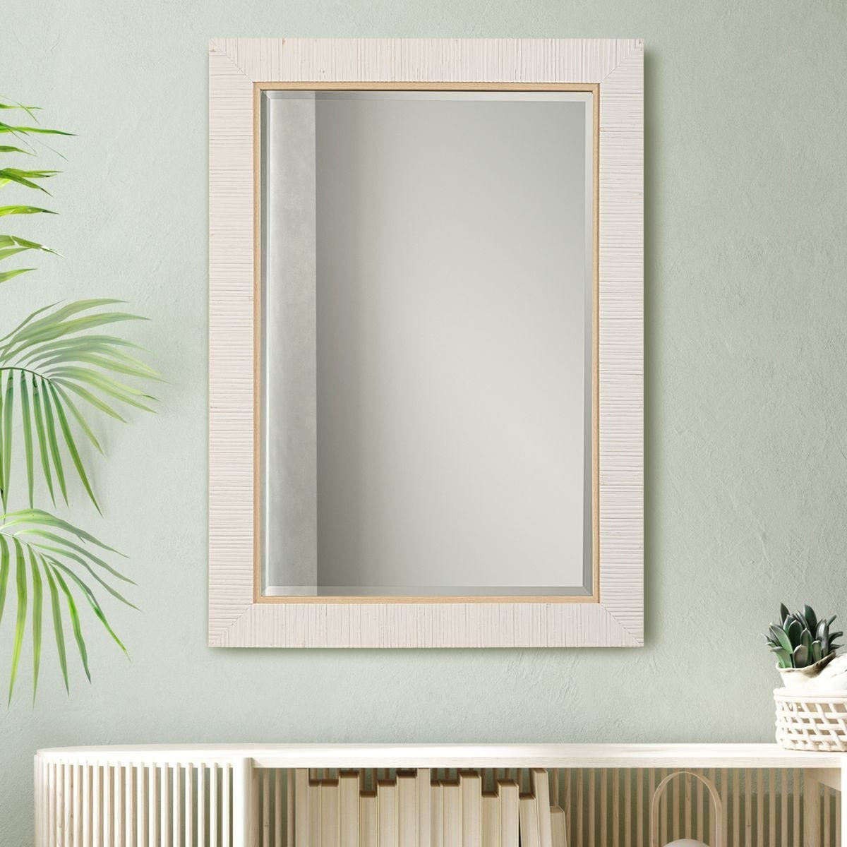 Keiichi Hamptons Mirror in Whitewash, view 8