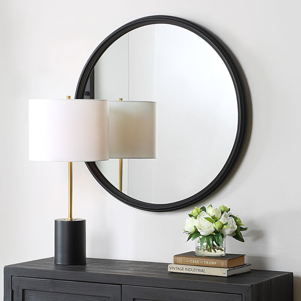 Keiichi Filton Black Round Mirror, view 3