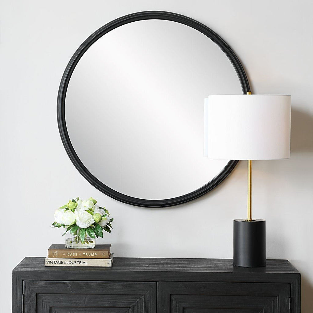 Keiichi Filton Black Round Mirror, view 5