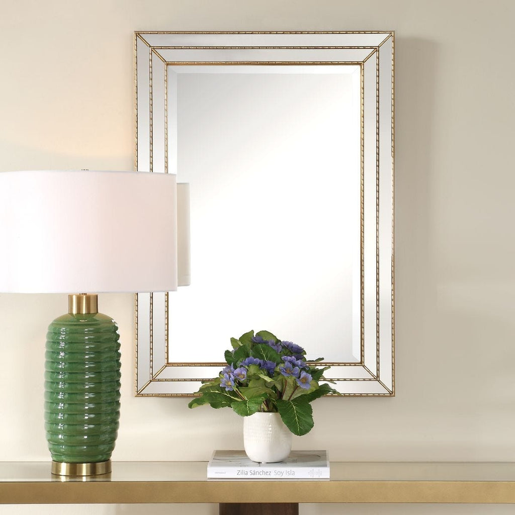Keiichi Triple Frame Mirror in Gold, view 2