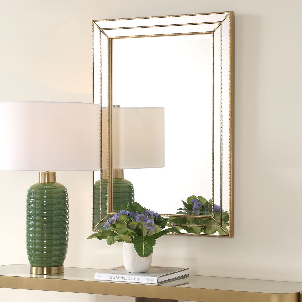 Keiichi Triple Frame Mirror in Gold, view 3