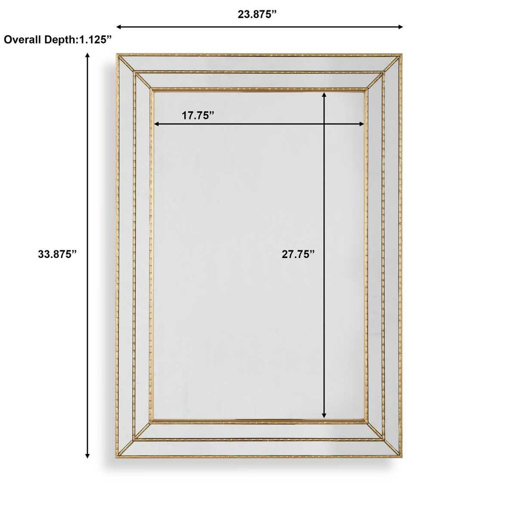 Keiichi Triple Frame Mirror in Gold, view 6