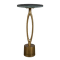 Keiichi Green Marble Oval Side Table