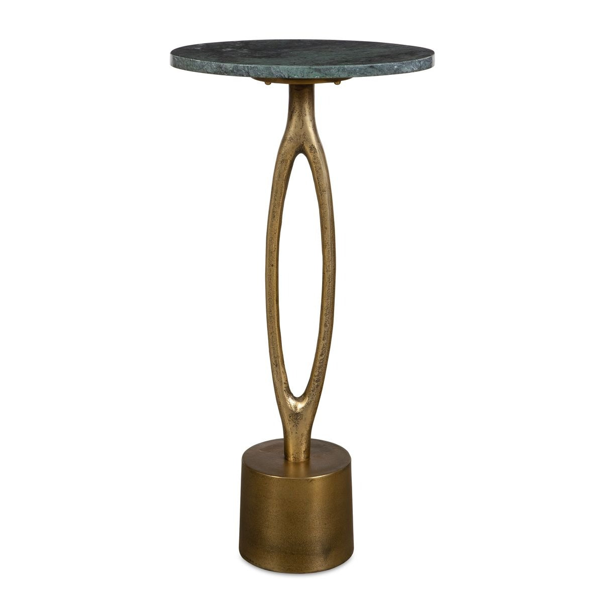 Keiichi Green Marble Oval Side Table