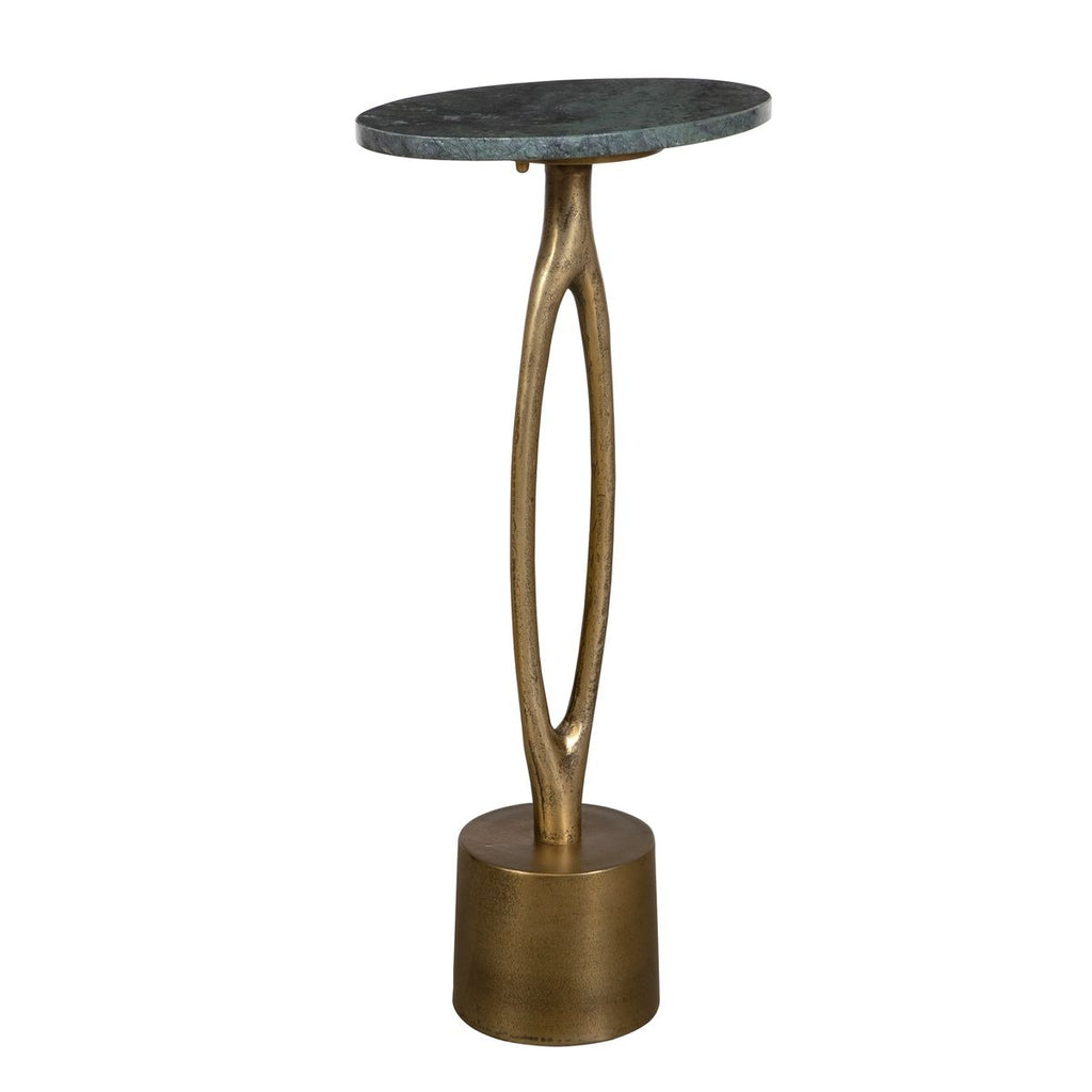 Keiichi Green Marble Oval Side Table, view 4