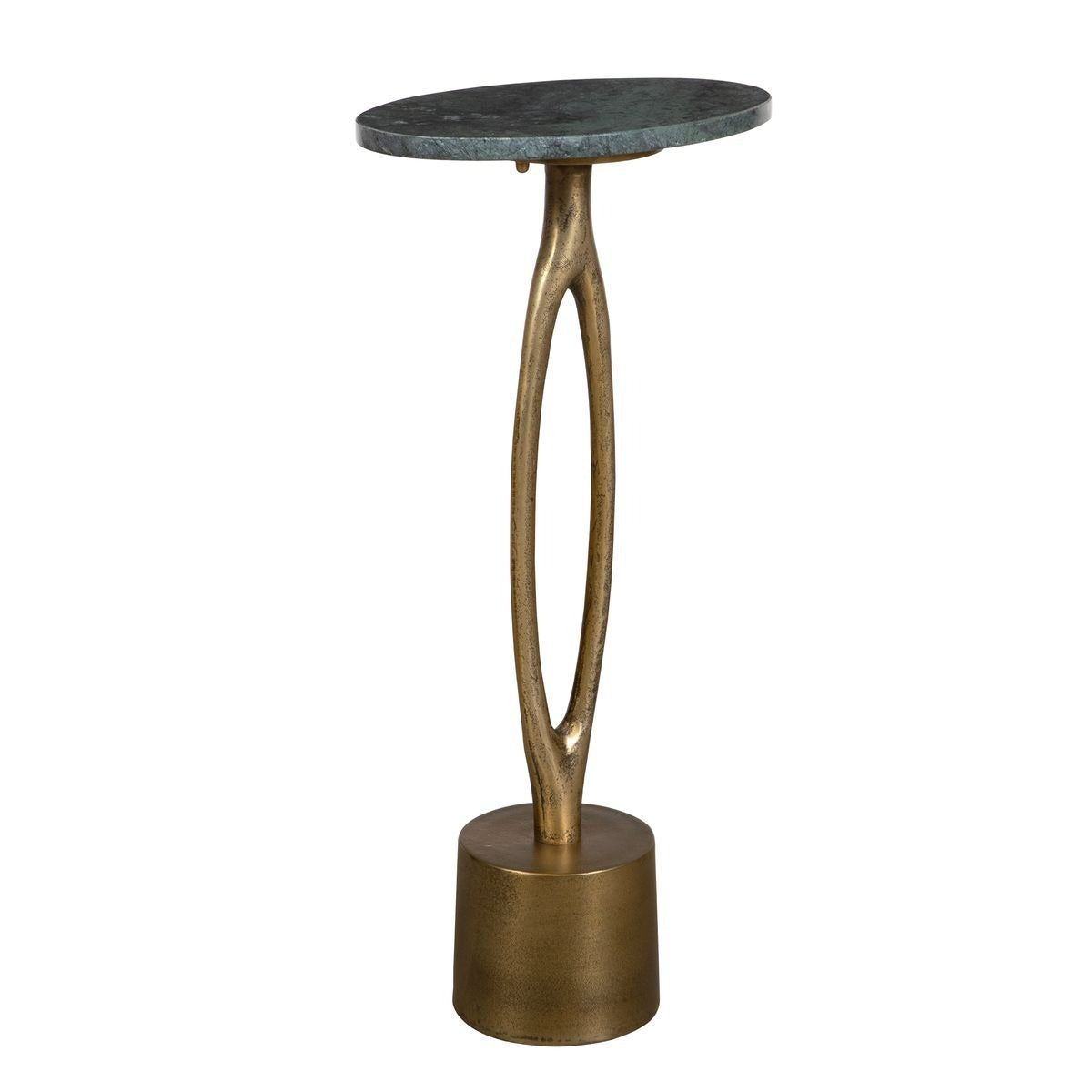 Keiichi Green Marble Oval Side Table, view 4