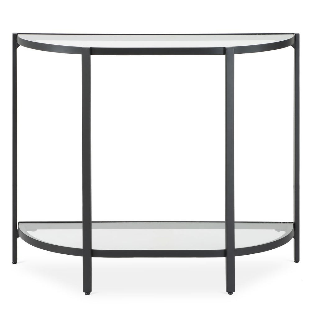 Keiichi Demilune Black Console Table