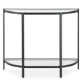 Keiichi Demilune Black Console Table