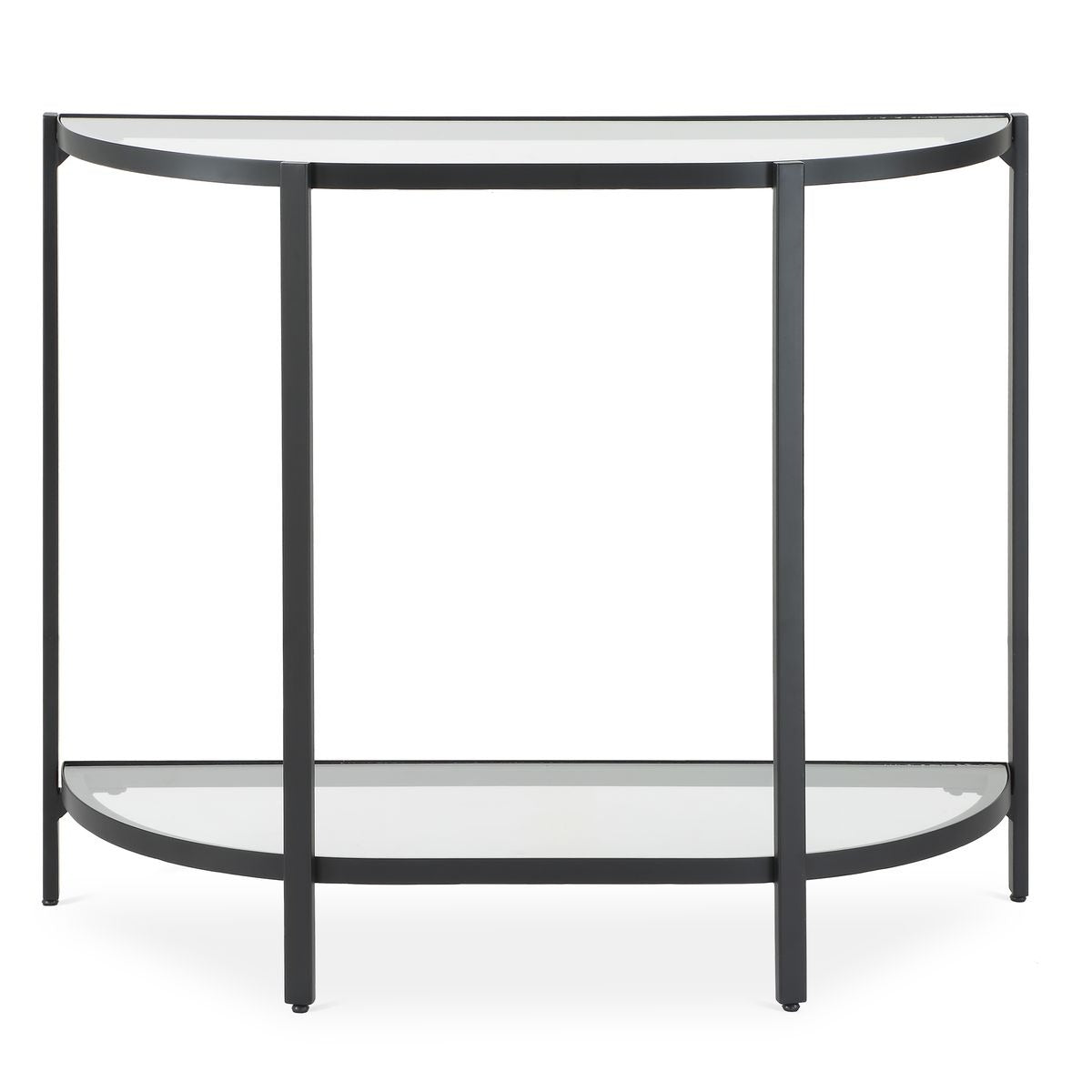 Keiichi Demilune Black Console Table