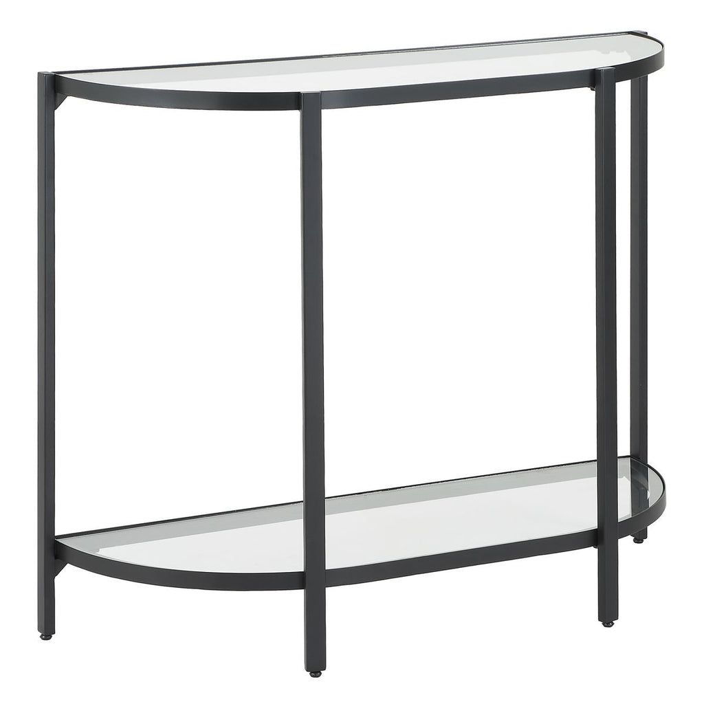 Keiichi Demilune Black Console Table, view 4