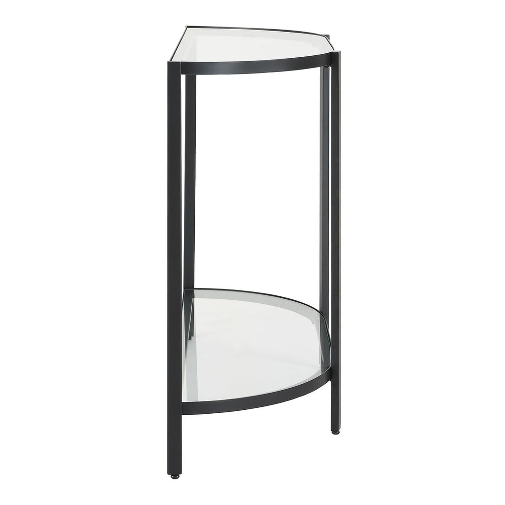 Keiichi Demilune Black Console Table, view 5