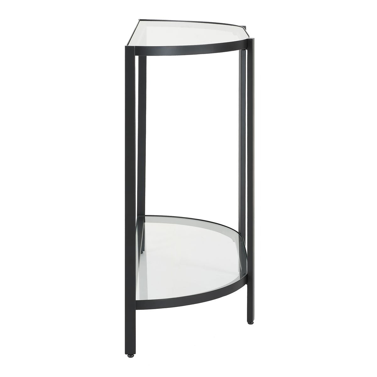 Keiichi Demilune Black Console Table, view 5