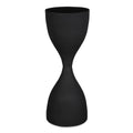 Keiichi Hourglass Black Textured Side Table