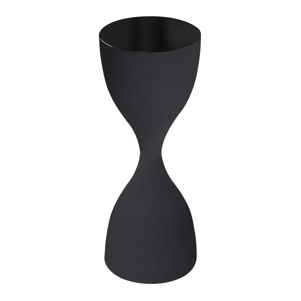 Keiichi Hourglass Black Textured Side Table, view 4