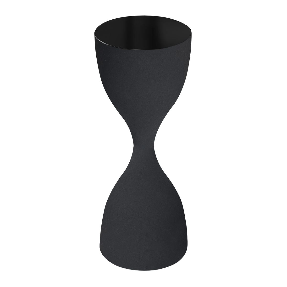 Keiichi Hourglass Black Textured Side Table, view 4