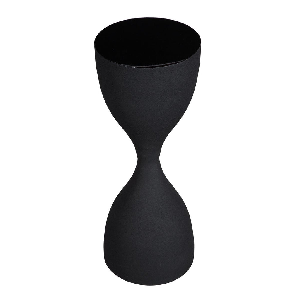 Keiichi Hourglass Black Textured Side Table, view 5