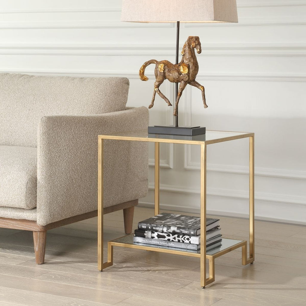 Keiichi Eleanor Two Tier Gold Side Table, view 3