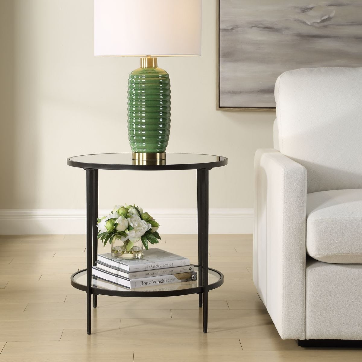 Keiichi Asher Round Black Side Table, view 2