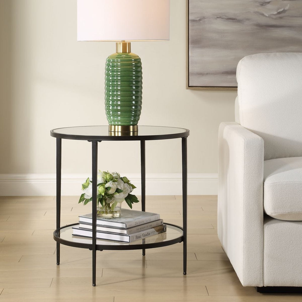 Keiichi Asher Round Black Side Table, view 3