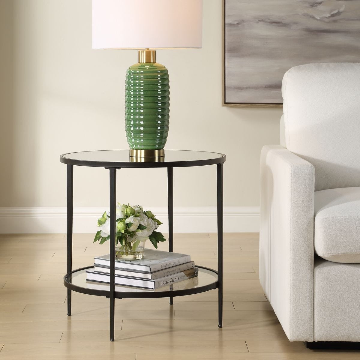 Keiichi Asher Round Black Side Table, view 3