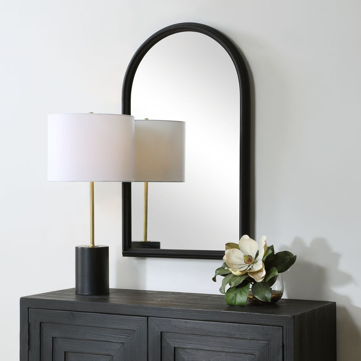 Keiichi Ella Arched Mirror in Black, view 3