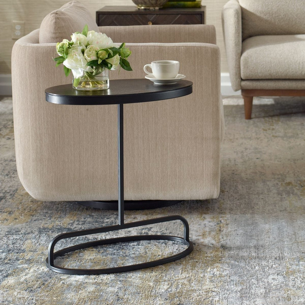 Keiichi Matisse Black Oval Side Table, view 2
