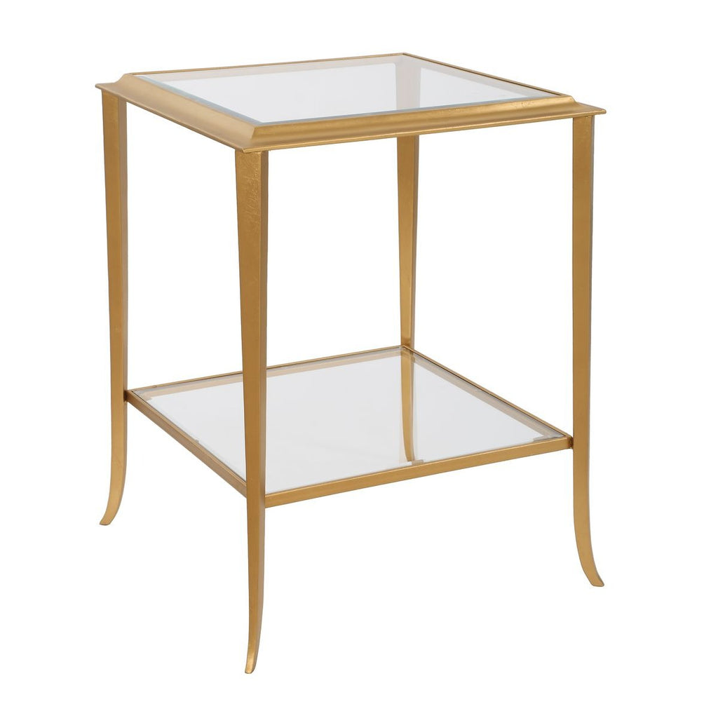Keiichi Austen Square Gold Leaf Side Table, view 4