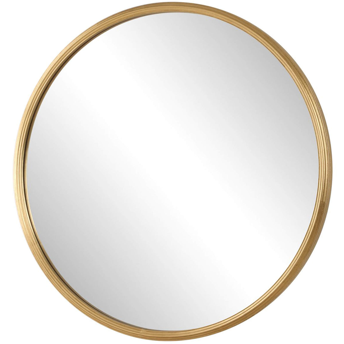 Keiichi Textured Round Mirror in Gold, view 4