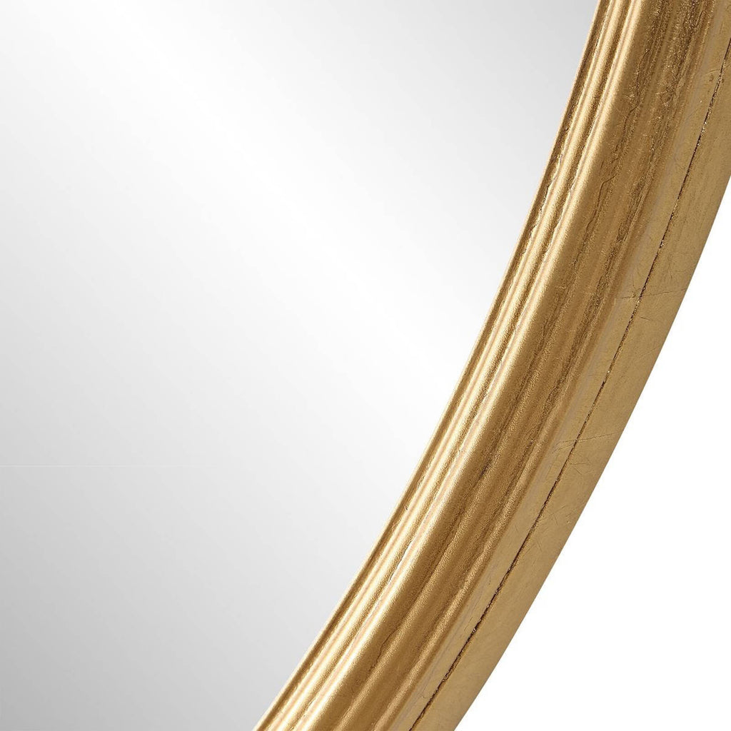 Keiichi Textured Round Mirror in Gold, view 5
