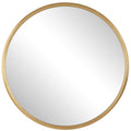 Keiichi Textured Round Mirror in Gold