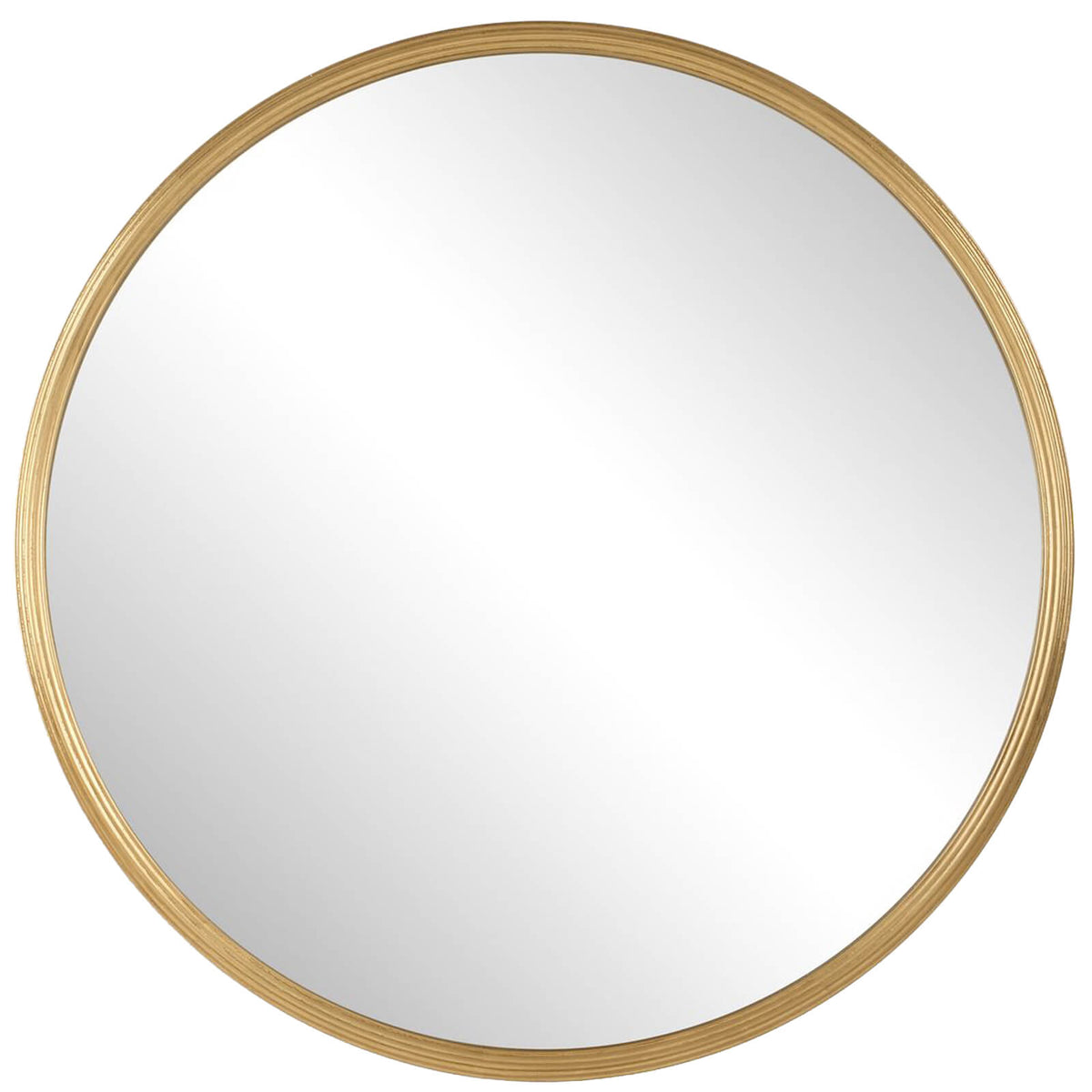 Keiichi Textured Round Mirror in Gold