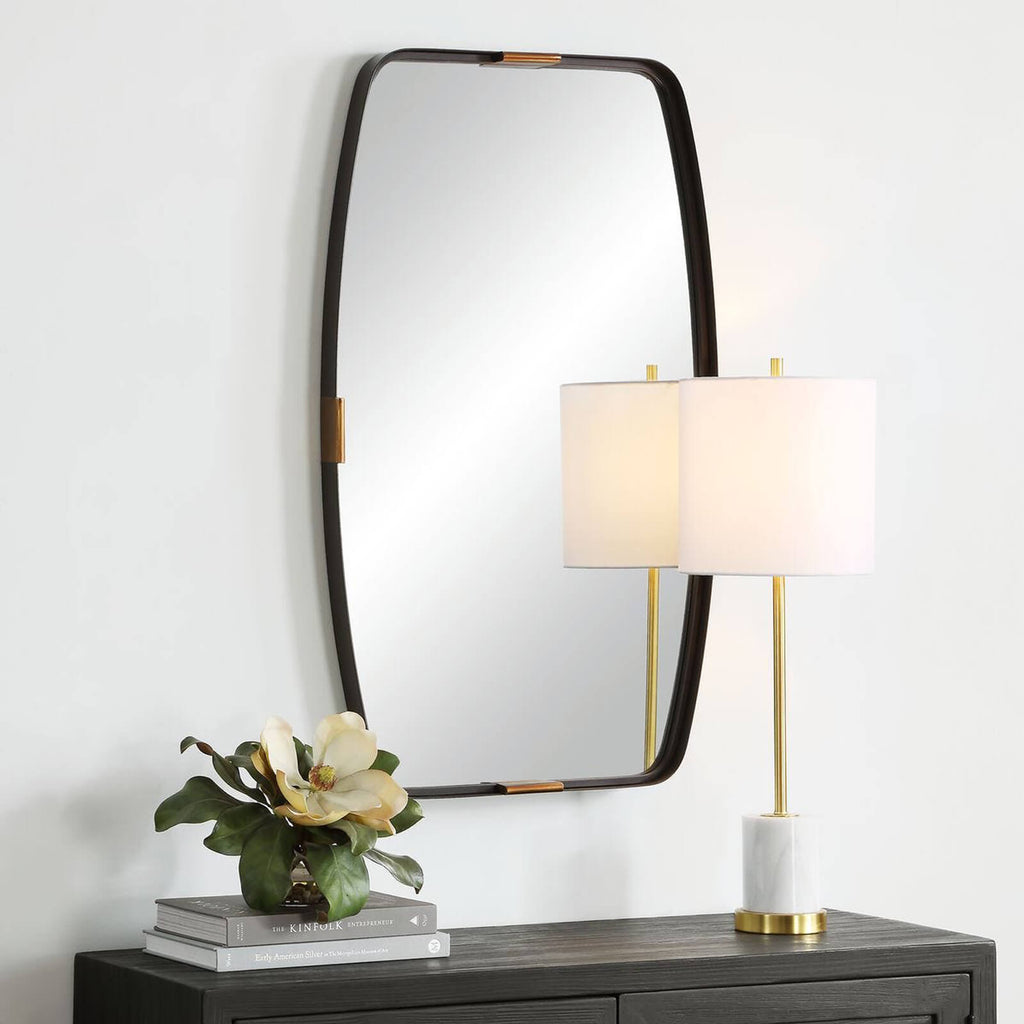 Keiichi Draken Mirror in Dark Bronze and Gold, view 4