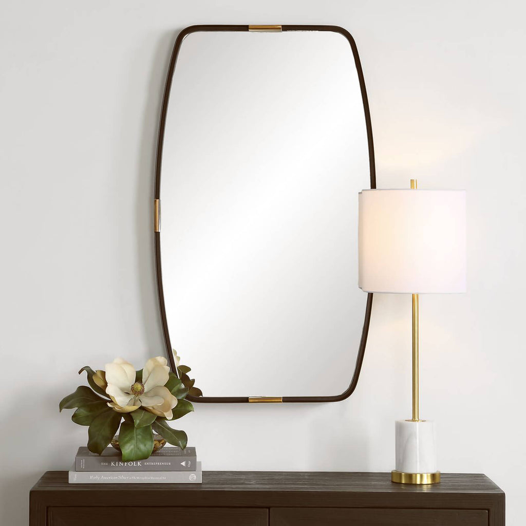 Keiichi Draken Mirror in Dark Bronze and Gold, view 3