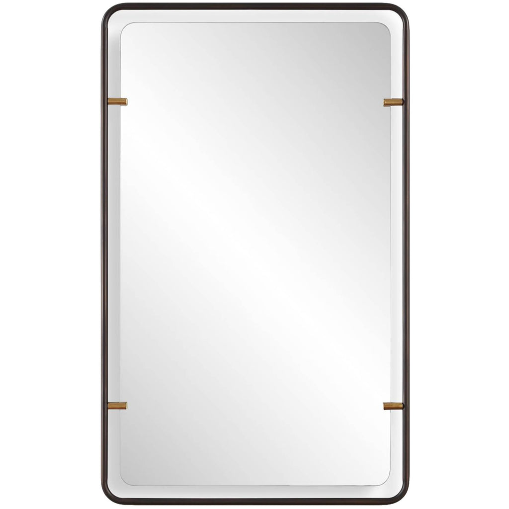 Keiichi Triton Mirror in Aged Bronze