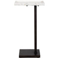 Keiichi Morgan Side Table in White Marble