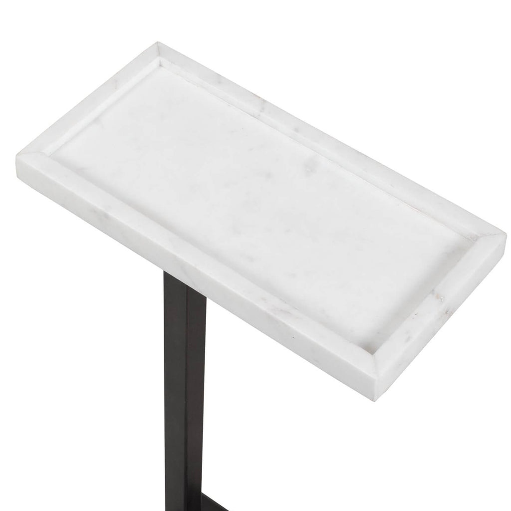 Keiichi Morgan Side Table in White Marble, view 5