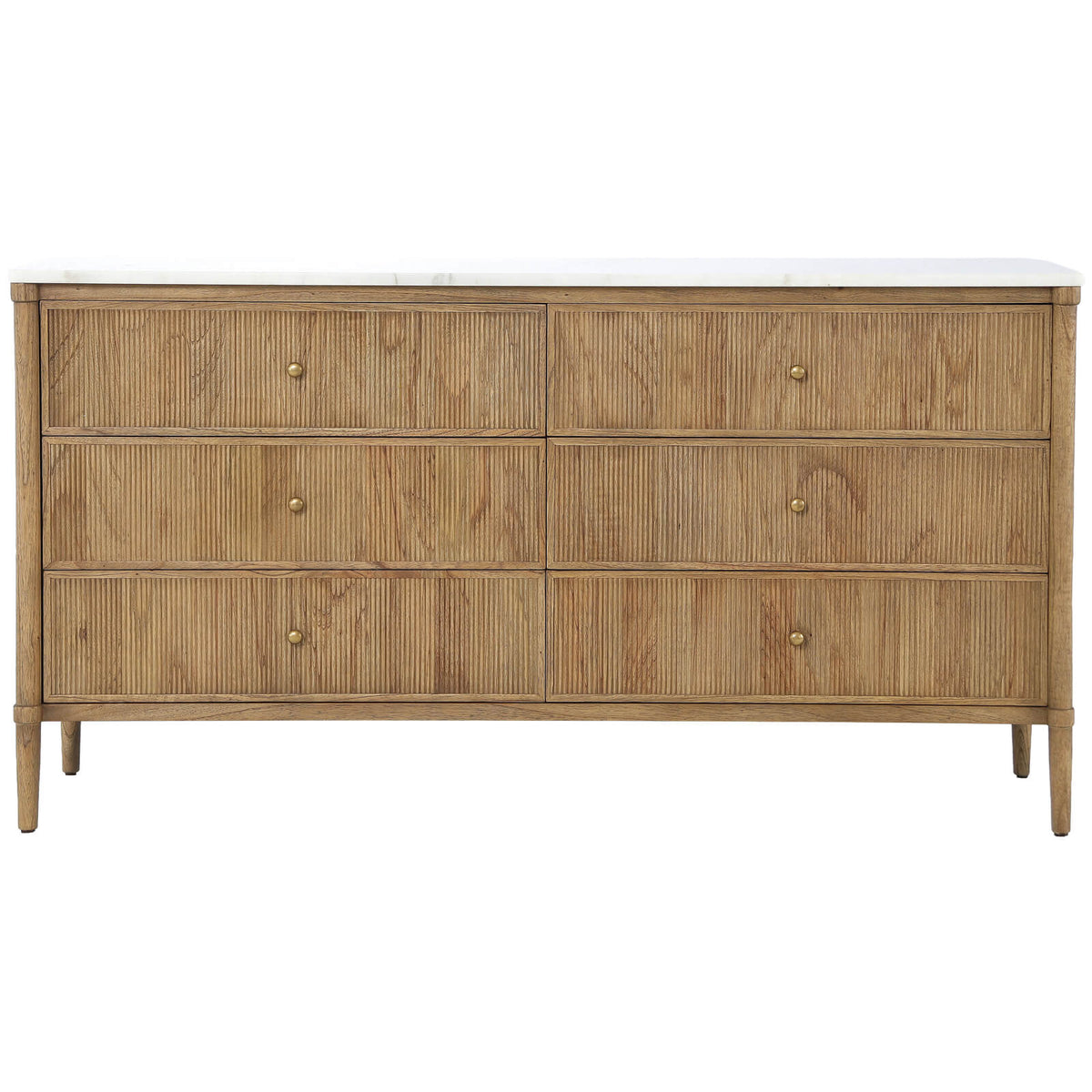Keiichi Highgrove 6 Drawer Chest of Drawers with Marble Top