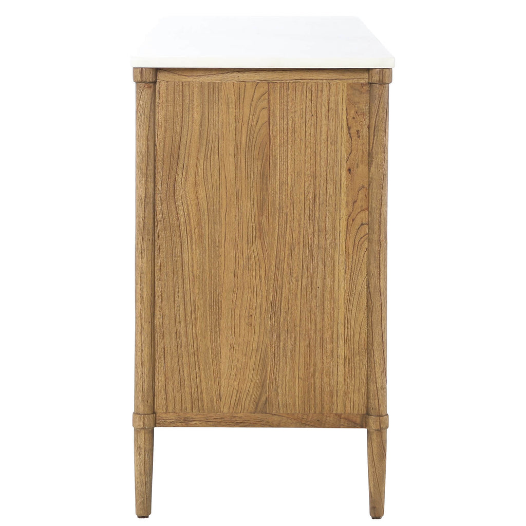 Keiichi Highgrove 6 Drawer Chest of Drawers with Marble Top, view 5