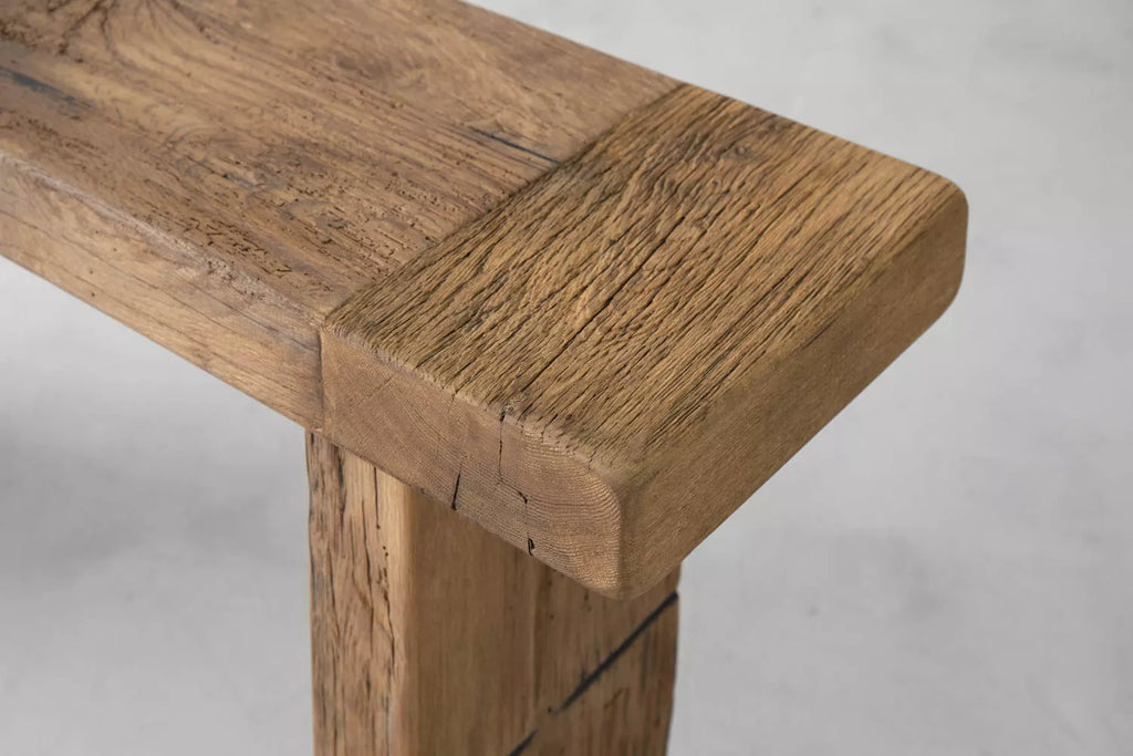 Keiichi Reclaimed Oak Console Table, view 6