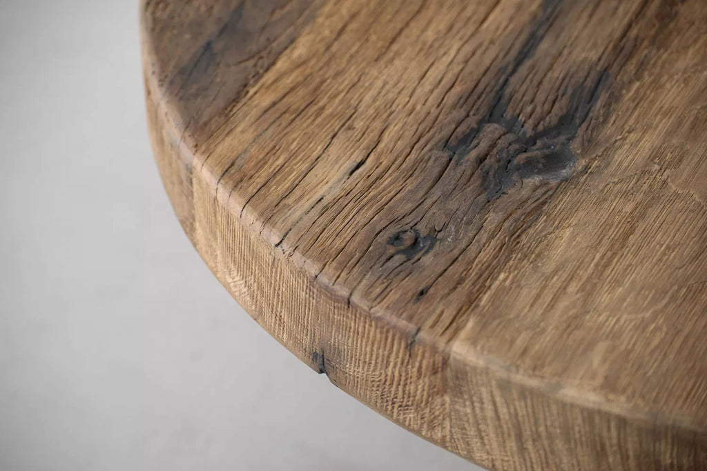 Keiichi Reclaimed Oak Coffee Table Round, view 6