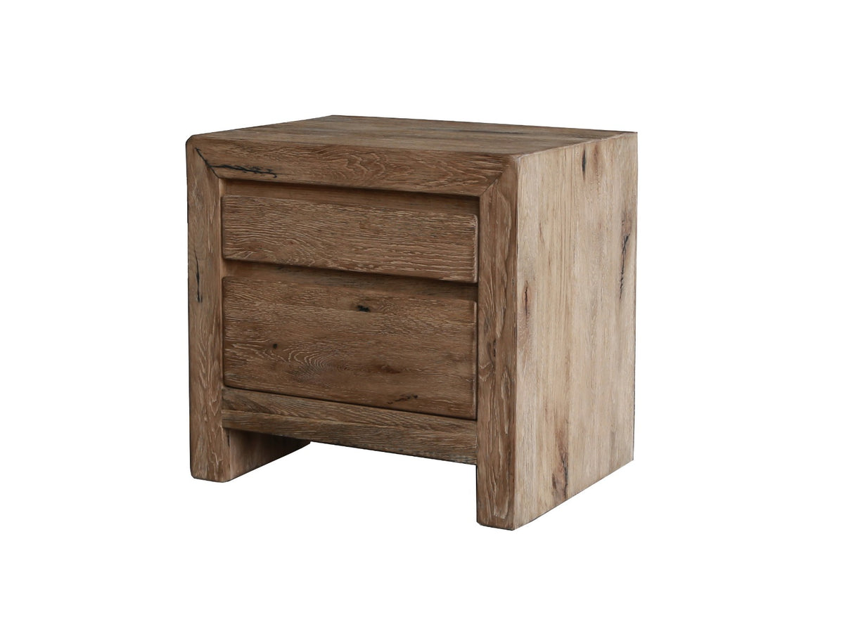 Keiichi Reclaimed Oak Bedside Cabinet, view 3