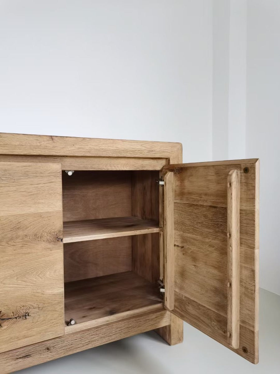 Keiichi Reclaimed Oak 4 Door Sideboard, view 5
