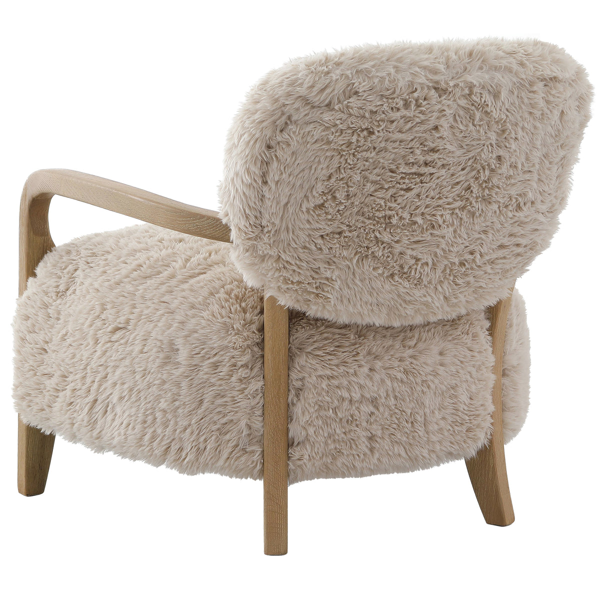 Keiichi Baaarb Accent Chair in Faux Sheepskin, view 11