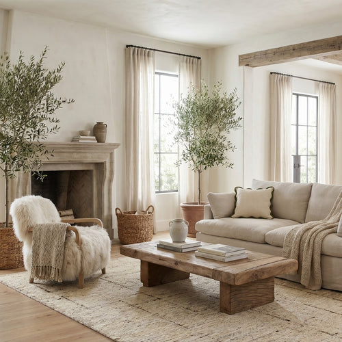 Keiichi Baaarb Accent Chair in Natural Real Long Sheepskin, view 2