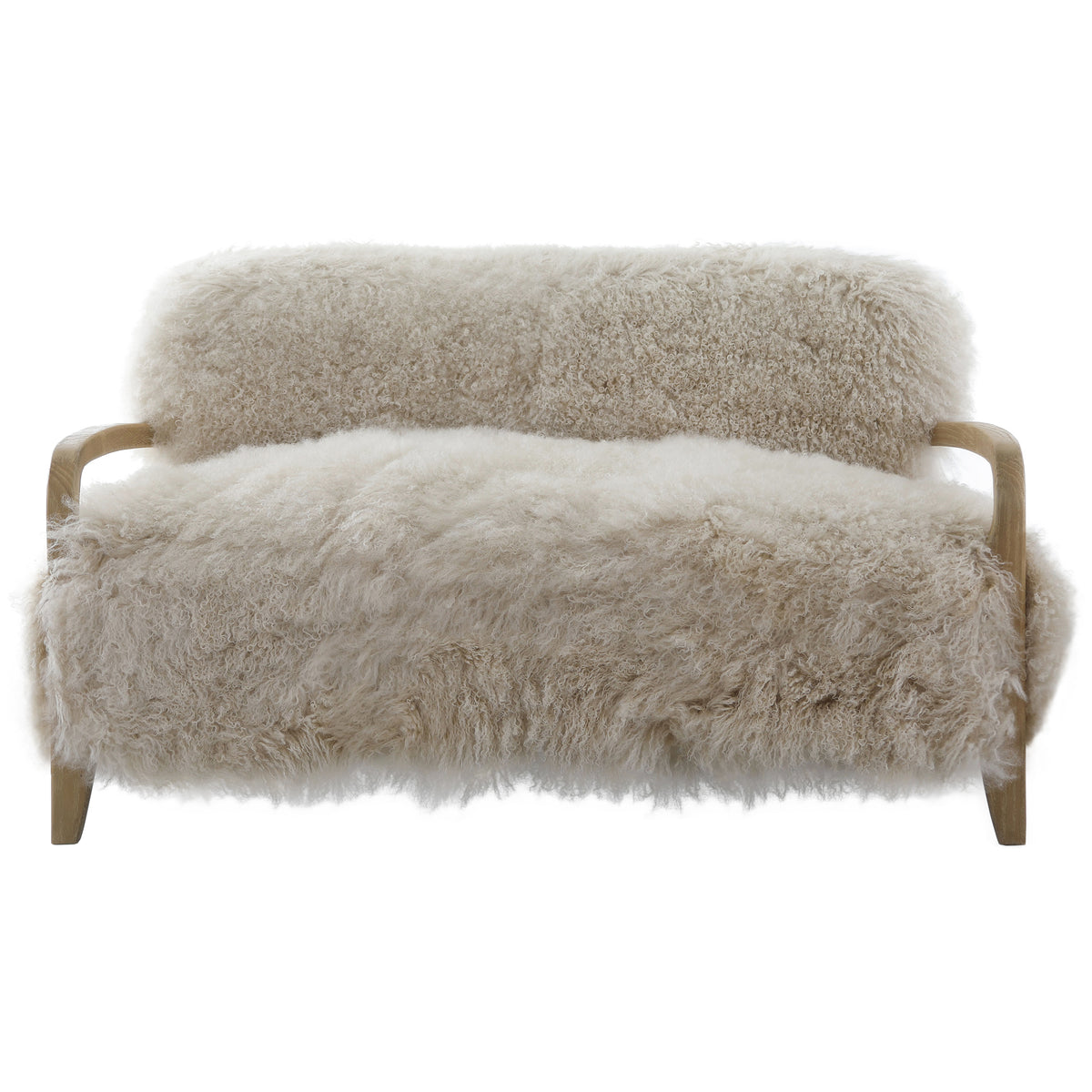 Keiichi Baaarb Sofa in Natural Real Long Sheepskin, view 3