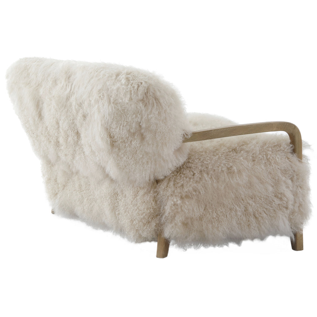Keiichi Baaarb Sofa in Natural Real Long Sheepskin, view 6